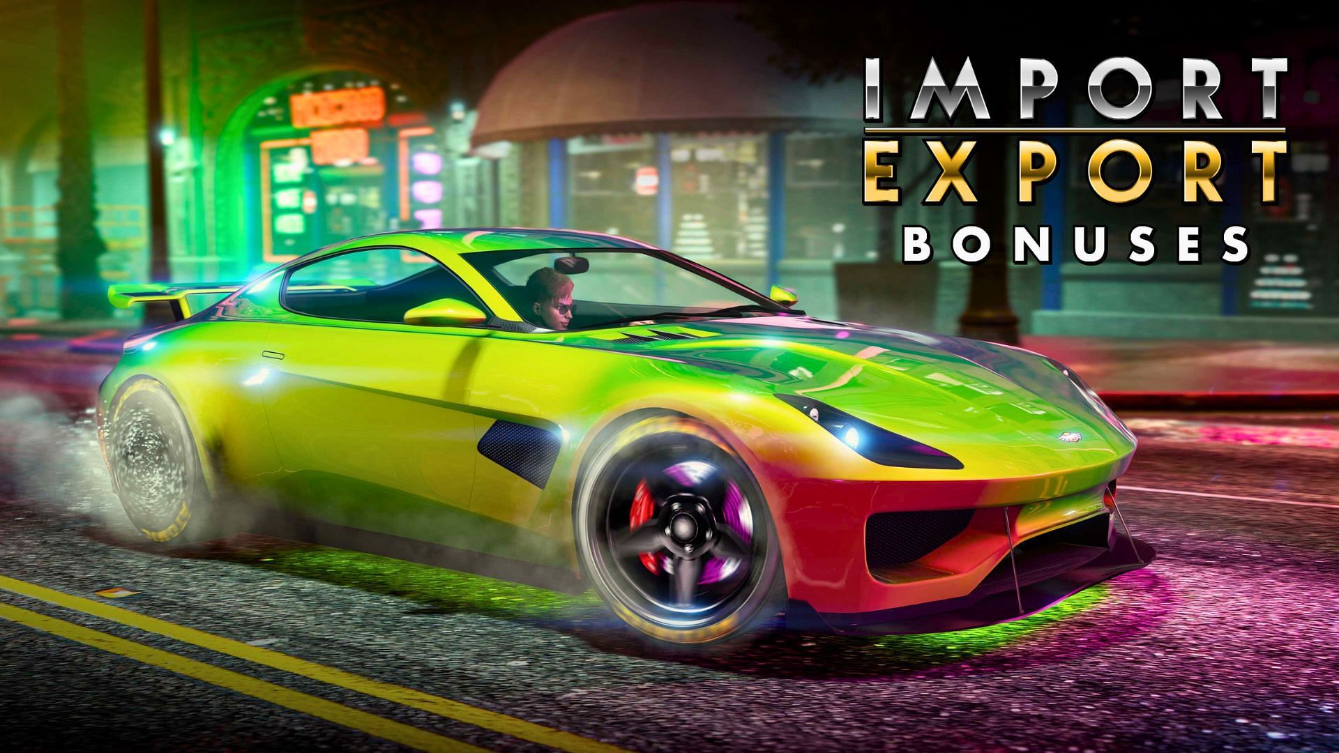 A promotional picture of the bonuses on the Vehicle Warehouse business (Image via Rockstar Games)
